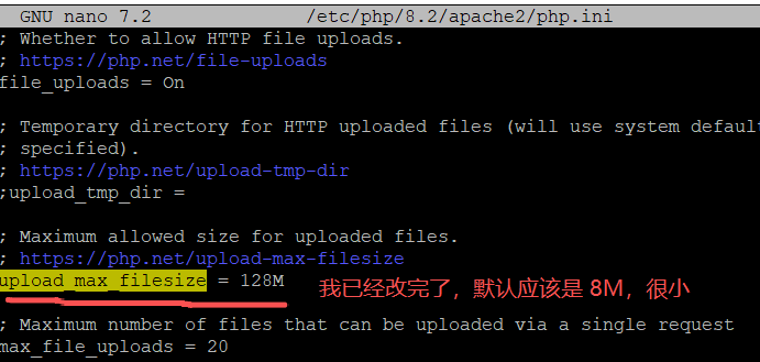 wordpress-tutorial-06-edit-upload-max-filesize