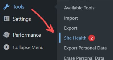 wordpress-tutorial-06-tools-site-health