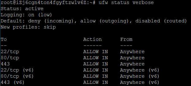 wordpress-tutorial-06-ufw-status-verbose