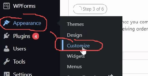 wordpress-tutorial-08-appearance-customize-menu