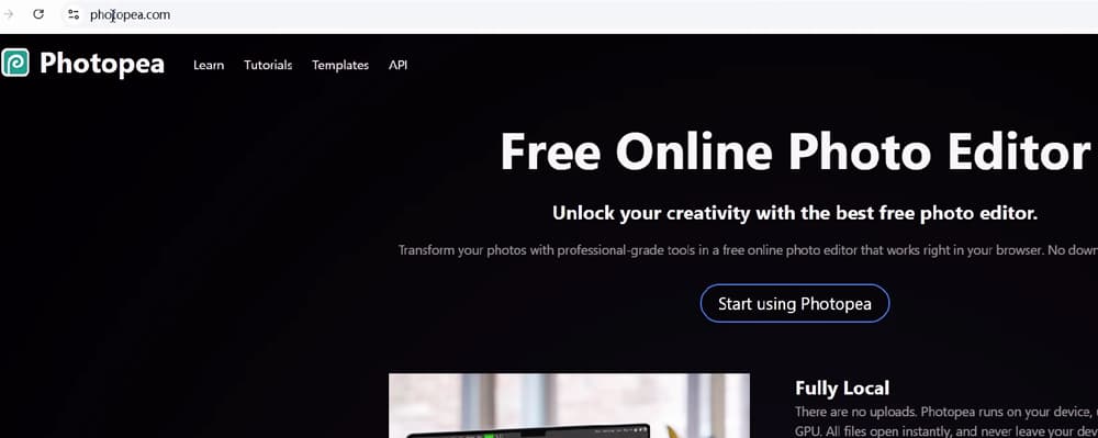 wordpress-tutorial-08-photopea-homepage