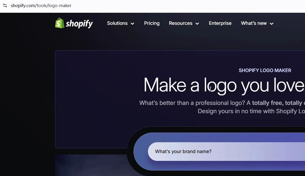 wordpress-tutorial-08-shopify-logo-maker-homepage