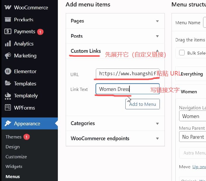 wordpress-tutorial-13-add-custom-link