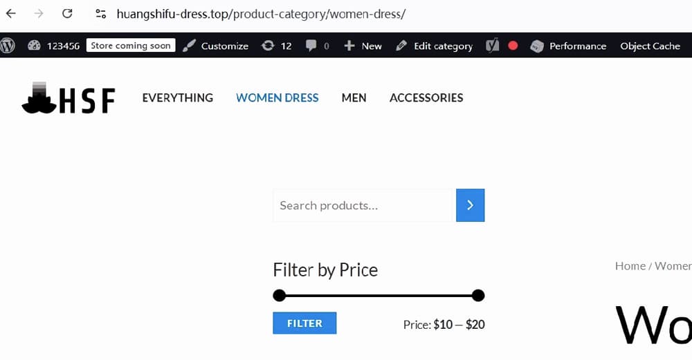 wordpress-tutorial-13-women-dress-category-page-from-menu