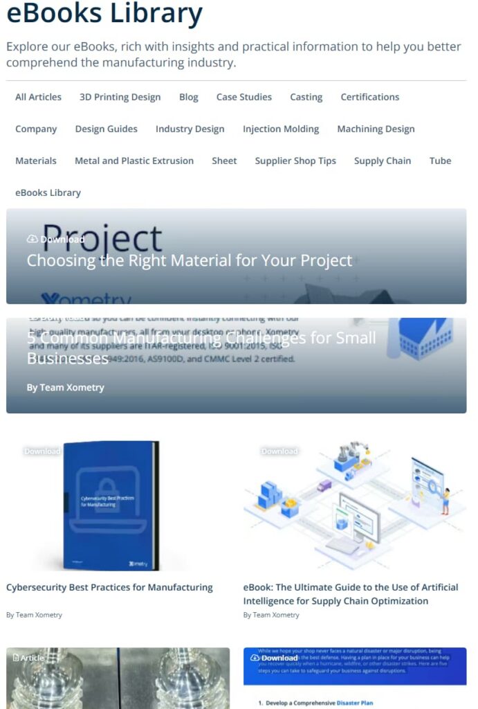 xometry.com-website-analysis-ebooks-library