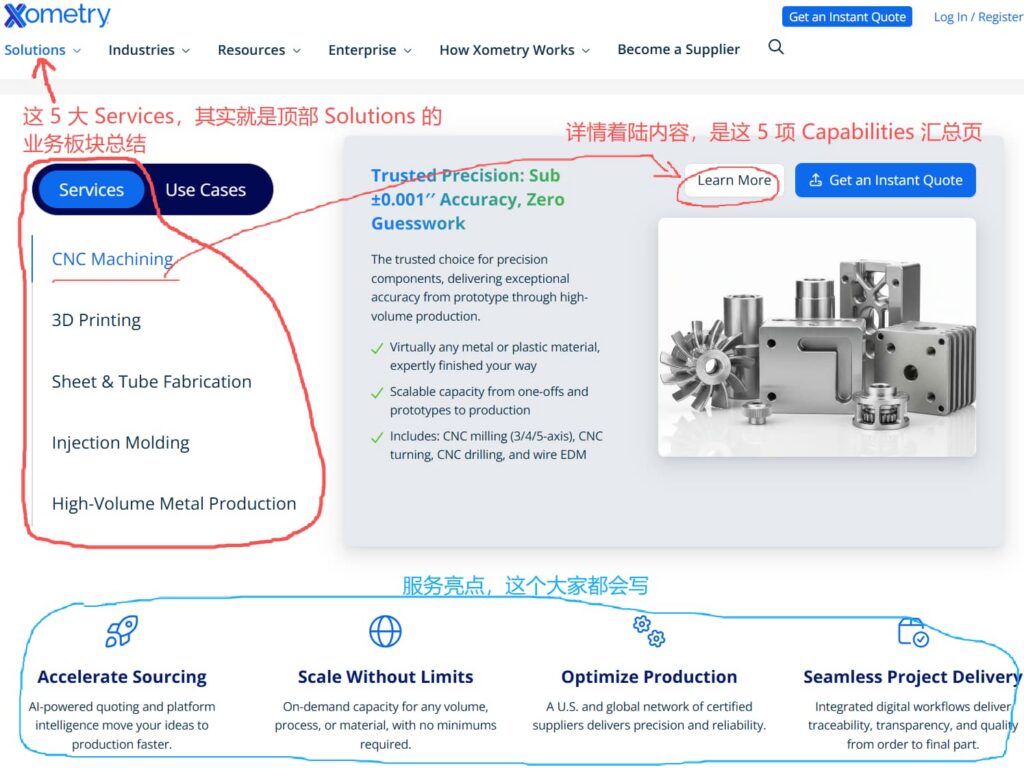 xometry.com-website-analysis-homepage-services-section
